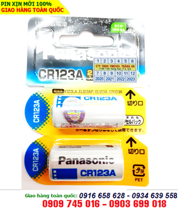 Panasonic CR123A, CR123AW/2P lithium 3V (Nội địa Nhật) /Vỉ 2viên 
